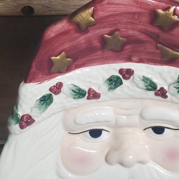 World Bazaar Inc Vintage 3D Santa Serving Plate - Picture 4 of 9